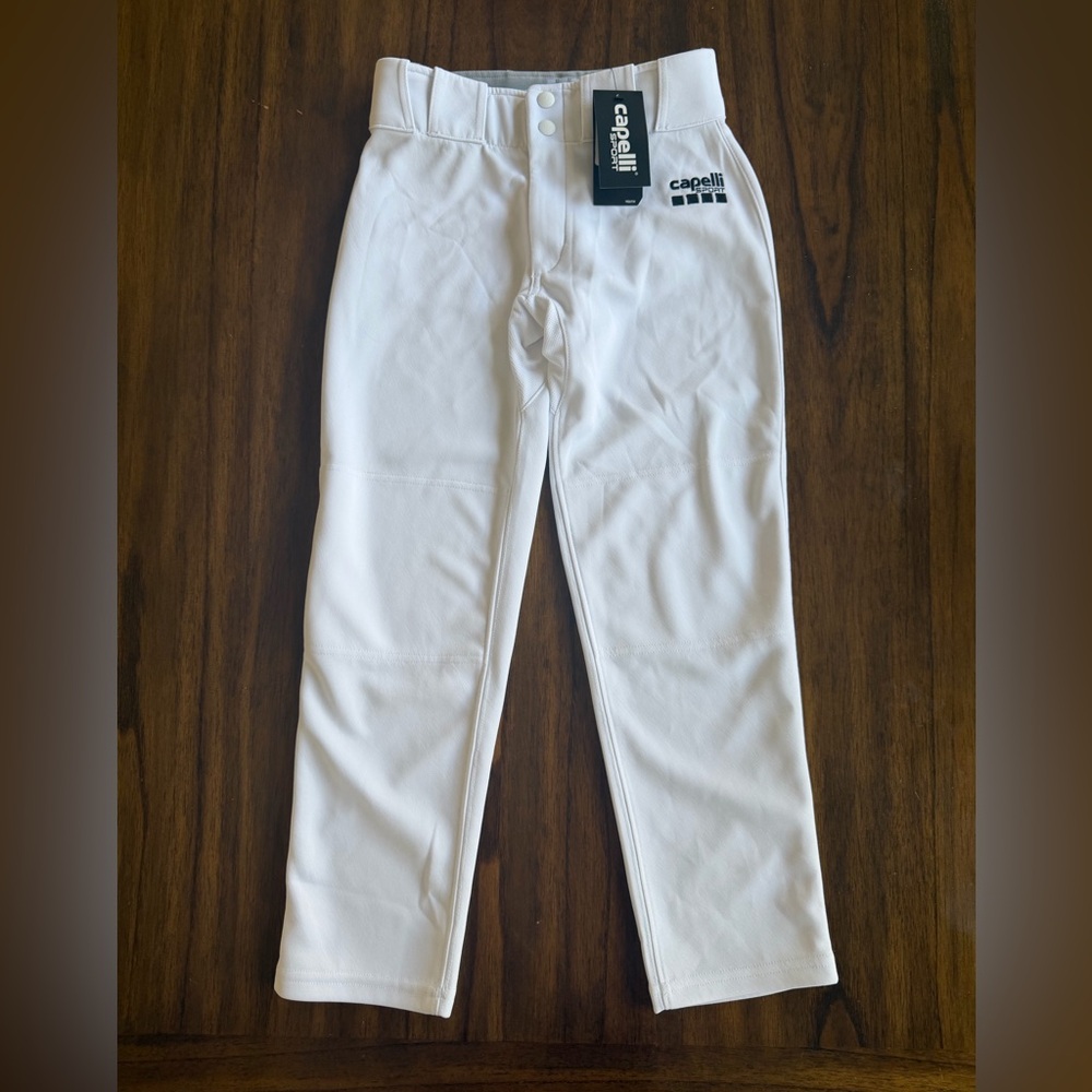 Capelli of New York Kids White Baseball Pants 8 size